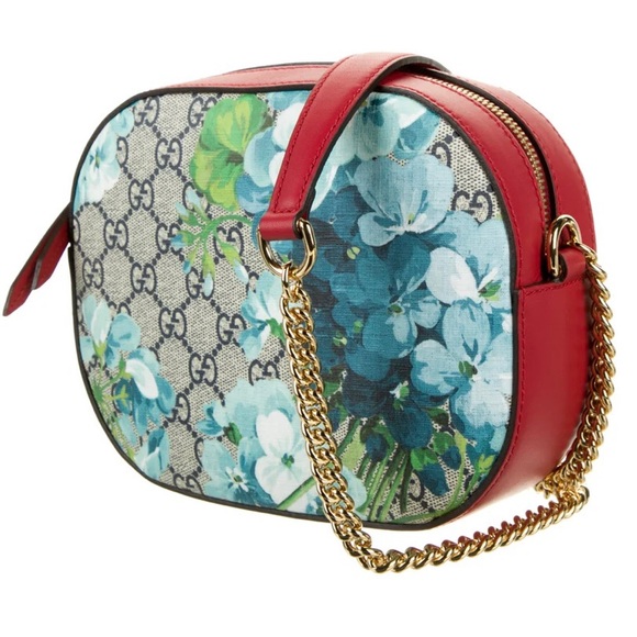 100% Authentic Gucci Blooms GG Supreme Mini Chain Crossbody Bag - Picture 3 of 15